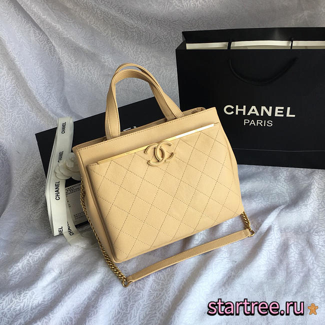 Chanel Small Shopping Bag Dark Apricot A57563 - 26x21x13Cm - 1