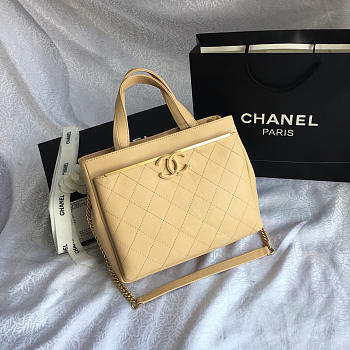 Chanel Small Shopping Bag Dark Apricot A57563 - 26x21x13Cm