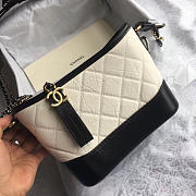 chanel's gabrielle small hobo bag white spell black CohotBag   - 1