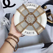 chanel round cosmetic case white CohotBag - 2