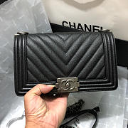 CohotBag chanel original quality 67086 large v fine ball black silver hardware - 2