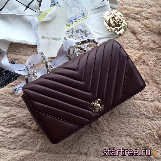 CohotBag chanel original single bag wine red - 1