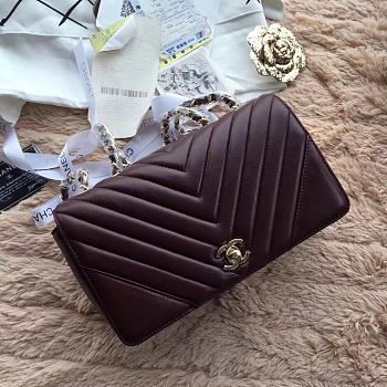 CohotBag chanel original single bag wine red