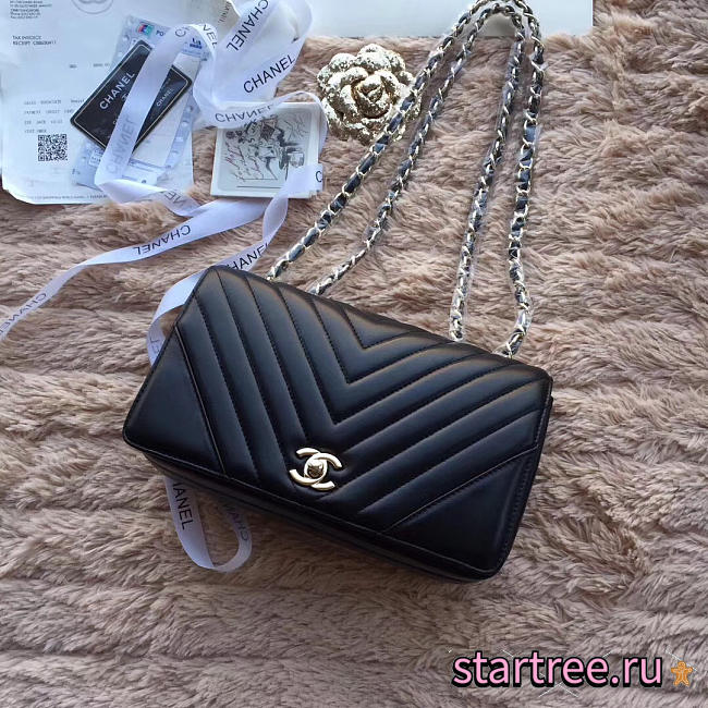 CohotBag chanel original single bag black 24cm - 1