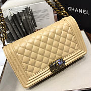  Chanel Sheepskin Classic Rhombic Hot Mom Explosion Apricot Bronze Hardware -A67086 -25cm - 4
