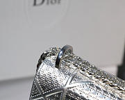 CohotBag dior metallic plaid plaid pattern calf leather clamshell tote ️ silver - 4