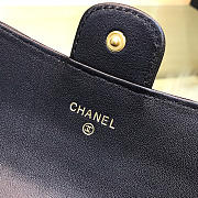 Chanel Long Imported Deer Grain Leather V-Grain Road Wallet A80758- 10.5x19xcm - 6