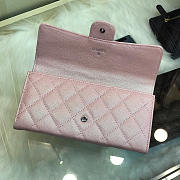 Chanel Classic Long Flap Wallet Caviar Leather Pink- 10.5x19.4x3 cm - 4