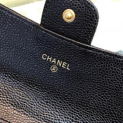 Chanel Classic Long Flap Wallet Caviar Leather Black- 10.5x19.4x3 cm - 5