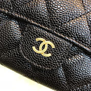 Chanel Classic Long Flap Wallet Caviar Leather Black- 10.5x19.4x3 cm - 6