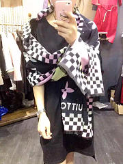 CohotBag lv cashmere long scarf a10 black - 2