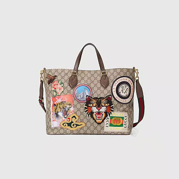 CohotBag gucci 2019 new men's bag fashion applique embroidery handbag