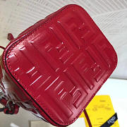  Fendi| Mon Tresor Red Leather Bag - 12x18x10cm - 4