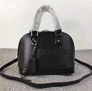 Louis Vuitton Supreme Domed Satchel Black- M40301 - 25x19x12cm - 1