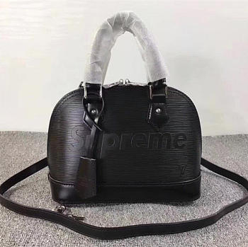 Louis Vuitton Supreme Domed Satchel Black- M40301 - 25x19x12cm