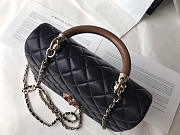 Chanel Flap Bag With Top Handle Black - 21cm - 2