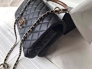 Chanel Flap Bag With Top Handle Black - 21cm - 4