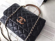 Chanel Flap Bag With Top Handle Black - 21cm - 5
