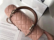 Chanel Flap Bag With Top Handle Pink - 21cm - 5