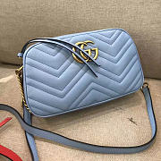 Gucci GG Marmont Matelassé Light Blue- 25cm x 9cm x 14cm - 1