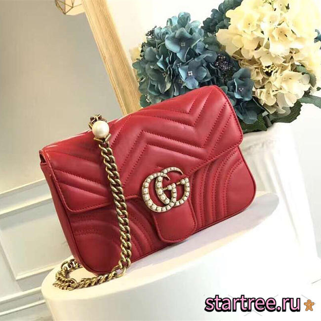 gucci marmont bag red 2639 - 1