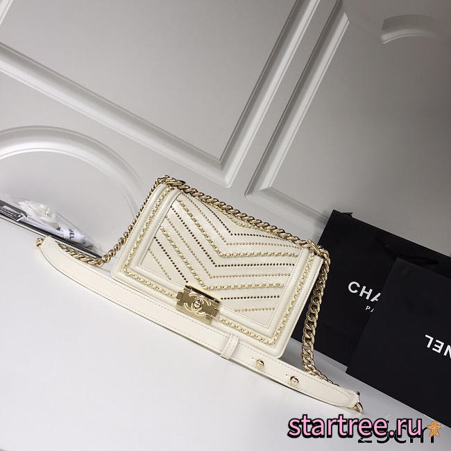 CohotBag chanel wrinkled calfskin white gold hardware - 1