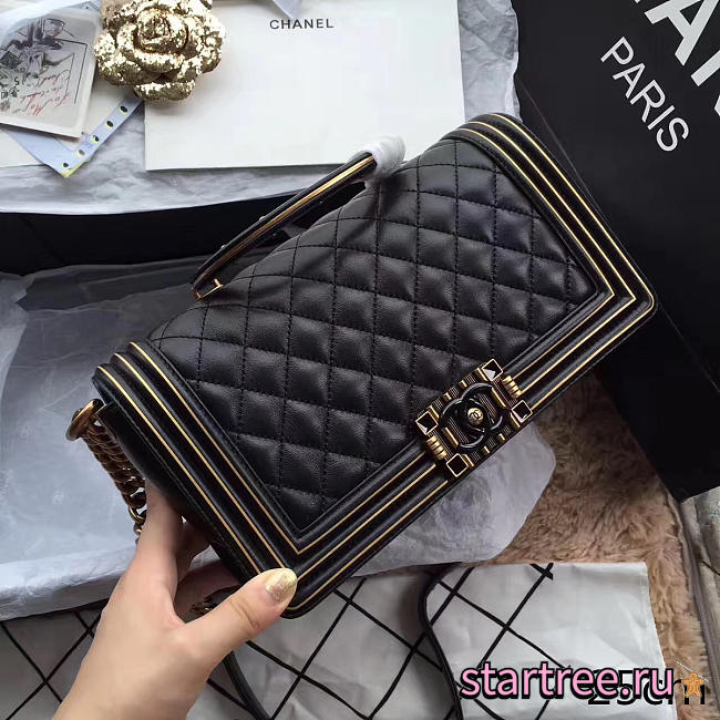 CohotBag chanel new original single bag black - 1