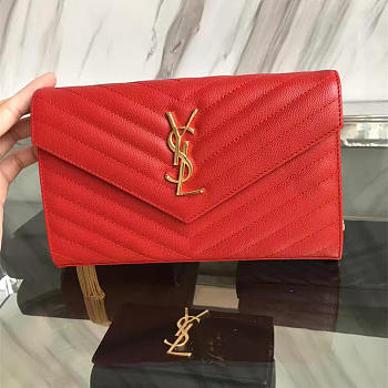 ysl gold monogram college red CohotBag 5081