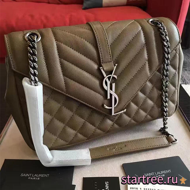 ysl envelop satchel brown 5123 - 1