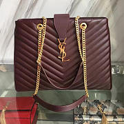 ysl classic shopper wine red CohotBag 5138 - 1