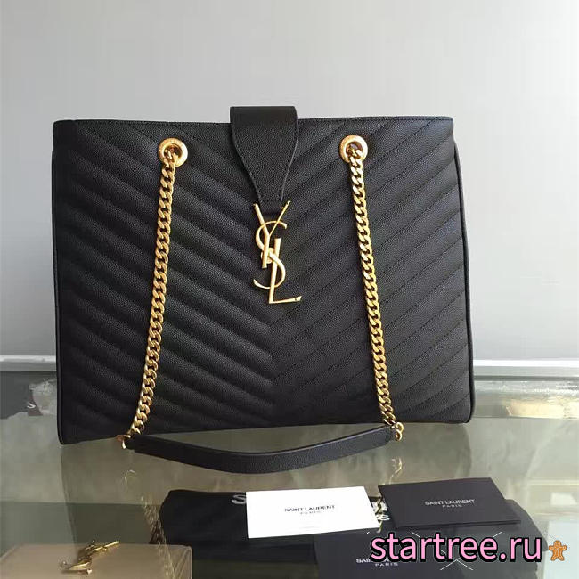 ysl classic shopper grained calfskin gold black CohotBag  - 1