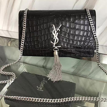 ysl monogram kate sliver tassel in embossed cocodile shiny leather CohotBag 5033