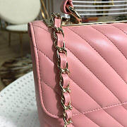 Chanel New Rhombic Chain Bag Pink - 25cm - 2