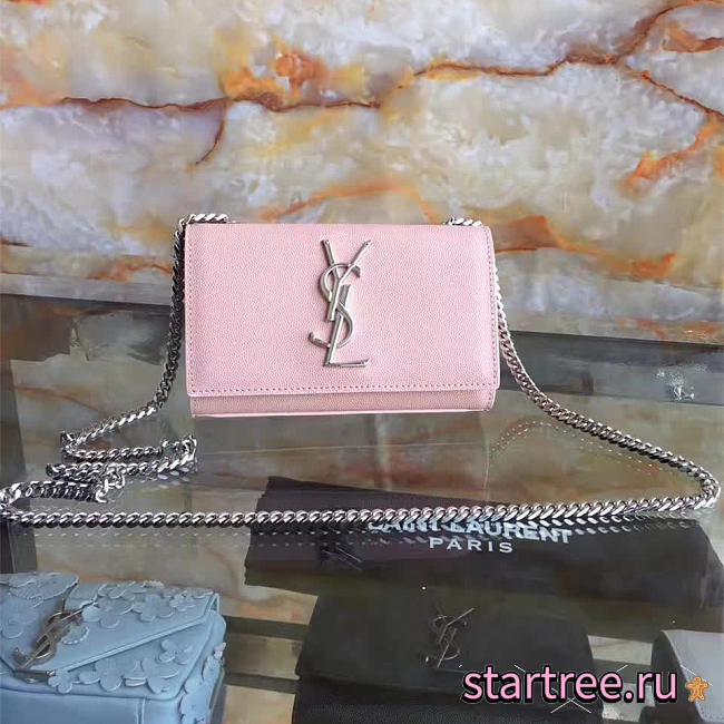 ysl silver monogram kate grain de poudre embossed leather CohotBag 5022 - 1