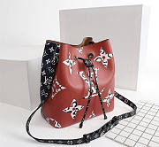 Louis Vuitton | Trendy Bucket Bag M44021 Brown Red & Dark Blue - 2