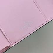 Lv Twist Short Wallet Pink Leather Embossing Black- 12x9.5x2.5 cm - 3