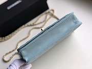 CohotBag chanel lamb skin v-type chain bag blue - 2