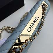 CohotBag chanel lamb skin v-type chain bag blue - 3