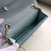 CohotBag chanel lamb skin v-type chain bag blue - 5