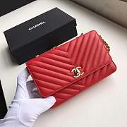 CohotBag chanel lamb skin v-type chain bag red - 3