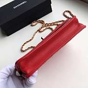 CohotBag chanel lamb skin v-type chain bag red - 2