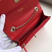 CohotBag chanel lamb skin v-type chain bag red - 6