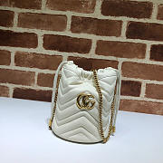 Gucci white gg marmont gold vuckle leather - 1