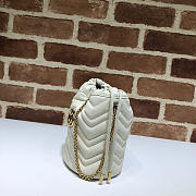 Gucci white gg marmont gold vuckle leather - 5