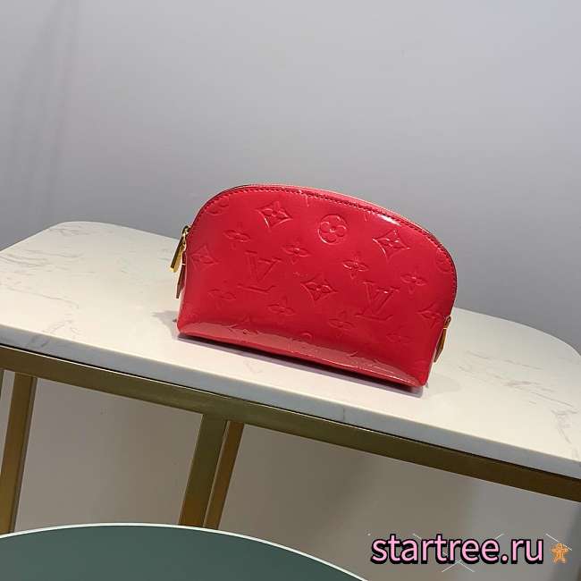 CohotBag lv rose red cosmetic bag embossed leather - 1