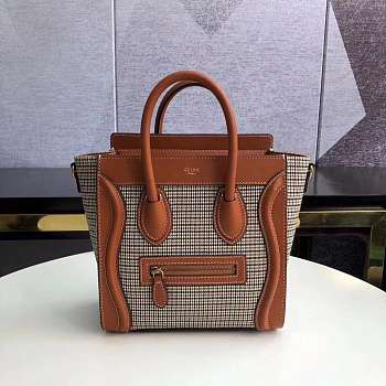 CohotBag celine nano luggage bag in tweed and smooth calfskin