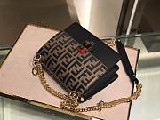 Fendi Calfskin Flap Handbag Detachable Shoulder Strap 19cm - 2