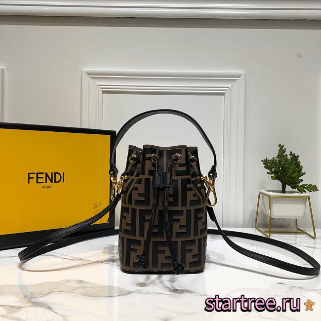 Fendi Mon Tresor Brown Leather Mini-Bag - 18x12x10cm - 1