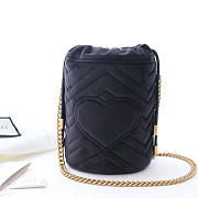 Gucci black gg marmont gold vuckle leather - 4