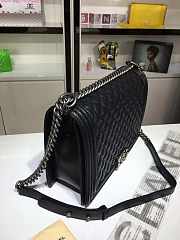 Chanel Large Boy Bag Black Caviar Leather With Silver&Gold Hardware 30cm - 2